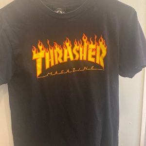 thrasher flame t shirt